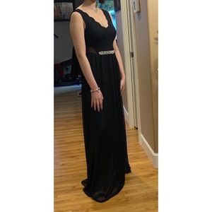 BCX lace black dress 100% polyester